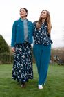 Autumn Jacket, Witcome Skirt in Pansy Print